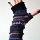 Purple Fingerless Gloves - Knit Fingerless Gloves - Fashion Gloves - Fashion Gloves - Fingerless Gloves - Gift nO 56.