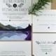 Printable DIY Wedding Invitation - rustic elegant forest mountain lake landscape - rsvp & information enclosure cards