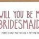 Bridesmaid Fluffy Pink Dress! Funny Wedding Card