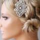 Art Deco, Crystal Embellished, Hair Slide, Diamante, Bridal Headpiece, Bridal Hair Comb,