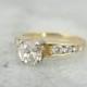 Fine Diamond Engagement Ring, 18K Gold Luxury Solitaire Engagement Ring WWE1VN-N
