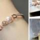Blush pink bracelet , pink rose gold bracelet,blush pink bridesmaid jewelry ,pale pink earrings necklace bracelet ,cubic zirconia pink
