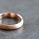 Rose Gold Men's Wedding Band, Brushed Men's or Women's Unisex 4mm Low Dome Recycled 14k Rose Eco Gold Ring -  Made in Your Size