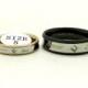 Personalized Forever Love Couples Titanium Promise Rings Set for 2