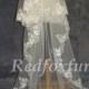 Bride cathedral veil/ ivory white Veil/Wedding dress veil/Lace edge veil/Wedding Accessories/1 Tier Veil
