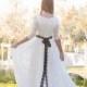 Lace Wedding Dress, Ivory Wedding Gown,Bohemian Wedding Dress,Long Bridal Gown,long Sleeve Dress,Chiffon Wedding Dress by SuzannaM Designs