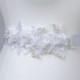 White Bridal sash / Wedding White Lace Sash / White Wedding Belt / White Lace Flowers / Flower Sash / Custom colors