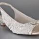 Wedding Shoes - Women's Wedding Slingback Bridal Shoes- Lace Wedding Shoes- Womens shoes- Shoes Women's- Women's Bridal Shoes-Women'sShoes