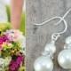 Pearl Bride Earrings, Dangle Earrings, Pearl Earrings, Bridal Pearl Jewelry, Bridal Earrings, Pearl Earings, Dangle Earings, Bride Earings