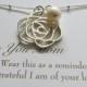 Mother of the bride gift, rose necklace, wedding party, flower pendant,  sterling silver,  gift wrapped with mother card