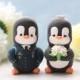 Wedding cake toppers Military Penguins - love birds US Army dress blue jacket