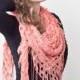 Coral Lace Shawl, Fashion Accessories, Gift Ideas, Cute Summer Scarf, Valentine's Day Gift, Many color variations