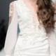 Silk Wedding Dress With Deep V-Neck (#SS16100)