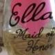 Personlized Wedding Wine Glass ~ Custom Bride Bridesmaid Maid of Honor Matron of Honor ~  Bridal Shower Gift ~ Unique Bachelorette Present