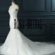 Off Shoulder Wedding dress Lace Handmade applique pearl wedding bridal dress Custom Size