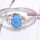 Dainty Blue Opal Ring 
