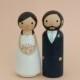 Custom Wedding Cake Topper - Bride and Groom Figurines - Personalized Wedding Decoration