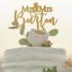 Mr and Mrs - Personalized Wedding Cake Topper - Wood