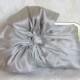 Silk Bow Clutch Grey Mist,Bridal Accessories,Bridal Clutch, Bridesmaid Clutch, Clutch Purse, Formal