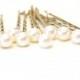 Ivory Pearl Wedding Hair Pins. Set of 10, Blonde Hair Grips. 8mm Swarovski Crystal Pearls. Bridal Hair Accessories. Wedding Hair Accessories