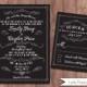 Chalkboard Emily Printable Wedding Invitation - DIY Invitation - Custom colors option