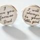 Father of the bride cufflinks, I love you forever Dad, I will always be your little girl cufflinks, Wedding day keepsake gift, dad cuff link