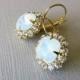 Opal Earrings Vintage Swarovski Crystal Earrings Dangle Earrings Opal Bridal Earrings Opal Jewelry Weddings