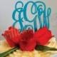 6 inch Vine connected monogram CAKE TOPPER - wedding and/or birthday
