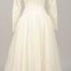 1960 Creamy Lace Vintage Wedding Gown