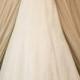 Suzanne Neville Lace Strapless A-line Wedding Dress