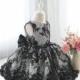 Sleeveless Baby Birthday Dress with Special Black Flower Lace, Baby Pageant Dress, Infant Pageant Dress, PD097-2