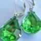 Vintage Earrings Peridot Green Earrings, Bridal Jewelry, Bridal Earrings, Wedding Jewelry