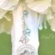 Bouquet Charm - Wedding Memorial Charm - Bridal Accessories - Bouquet Pendant - Bridal Gift - Something Blue - Bridal Bouquet Photo Keepsake
