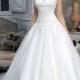 Simple Ball Gown Sweetheart Lace Sweep/Brush Train Tulle Wedding Dresses - Dressesular.com
