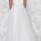 Leanne Marshall - Fall 2014 - Danielle Ivory and Nude Lace A-Line Wedding Dress with Organza Skirt and Lace Applique Neckline - Stunning Cheap Wedding Dresses