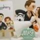 Star wars and Disney theme custom wedding cake topper