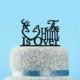 The Hunt is Over Cake Topper-Wedding Cake Topper-Deer Cake Topper-Antlers Cake Topper-Rustic Hunting Cake Topper For Wedding-Cake Decoration