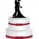 Wedding Cake Topper Silhouette Groom and Bride - Acrylic Cake Topper