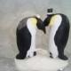 Custom Handmade Penguin Wedding Cake Topper