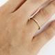 Baguette Engagement Ring - 925k Sterling Silver Engagement Ring - Rose Gold Baguette Ring - CZ Baguette Ring - Gold Filled Baguette Ring