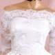 Bridal  Off-Shoulder / French Lace wedding jacket/ Bolero shrug/  jacket /bridal lace top