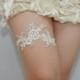 ivory bridal garter, wedding garter, bride garter, white lace garter, alencon lace garter, beaded bridal garter, vintage garter