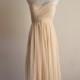 Light Golden Bridesmaid Dress Floor-length Sweetheart Chiffon Light Gold Long Bridesmaid Dress-Custom Dress