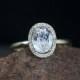 Pale Pink Sapphire & Diamond Oval Halo Engagement Ring Plain shank 2ct 8x6mm 14k 18k White Yellow Rose Gold Platinum Custom Wedding