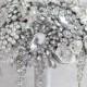 Brooch bouquet.  The Great Getsby Crystal wedding brooch bouquet, Jeweled Bouquet. Quinceanera keepsake bouquet