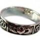 Mens claddagh ring, Irish wedding ring, Handmade Claddagh ring men, Size to order, 925 silver, friendship ring, Gift for him, Three Snails