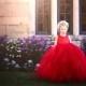 LIMITED EDITION Red Tutu Dress, Girls Ball Gown, Girl Holiday Gown