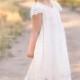 Ivory cream flower girl dress, lace flower girl dress, baby girl dress, french summer dress, girl dress, lace dress,toddler dress size 2T-10