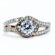 Leo Rose Gold Diamond Engagement Ring Certified Diamond Unique Antique