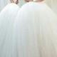 Sparkly silvery beading basque empire puff ball gown wedding dress